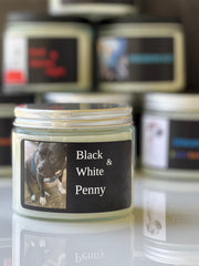 Black & White Penny Candle